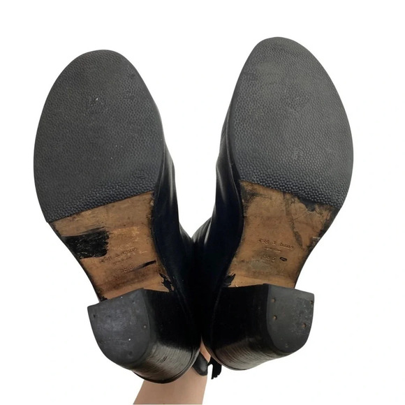 Rag & Bone Kerr Ankle Boots Womens 38.5 US 8 - 8.5 Black Leather Heeled Shoes - Picture 9 of 12